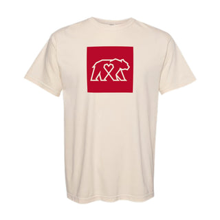 S / Bone/Red Brian 'Bearhart' Earhart Comfort Color Tee