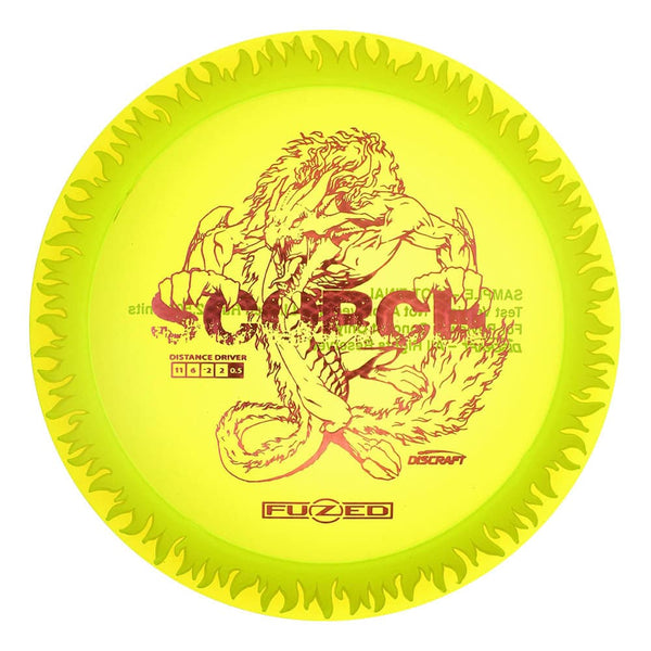 #26 Yellow (Red Tron) 173-174 LE Sample Fuzed Flaming Scorch