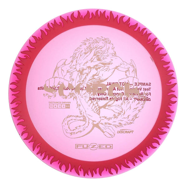 #9 Pink (White Matte) 173-174 LE Sample Fuzed Flaming Scorch