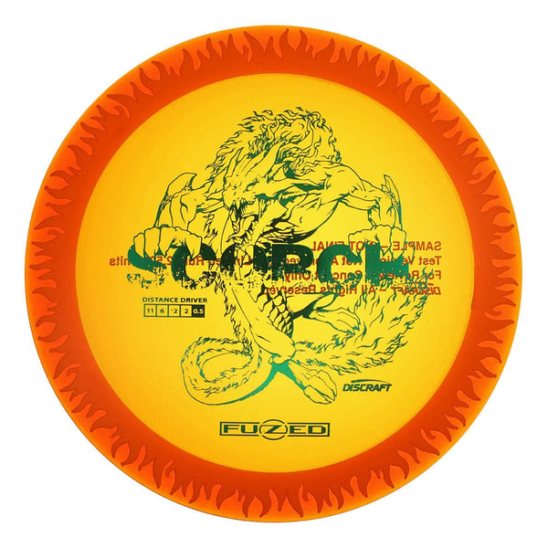 #7 Orange (Green Metallic) 173-174 LE Sample Fuzed Flaming Scorch