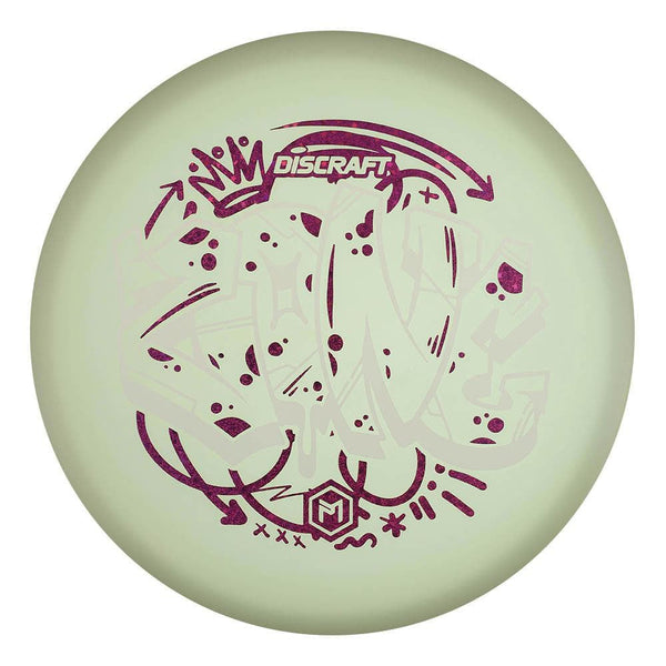#17 UV Glo Blue (White Matte & Magenta Sparkle Stars) 173-174 Paul McBeth UV Z Glo 'Graffiti' Zone