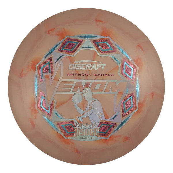 #50 (Silver Holo/ Pink Hearts/Snowflakes) 173-174 Anthony Barela Victory Edition ESP Swirl Venom