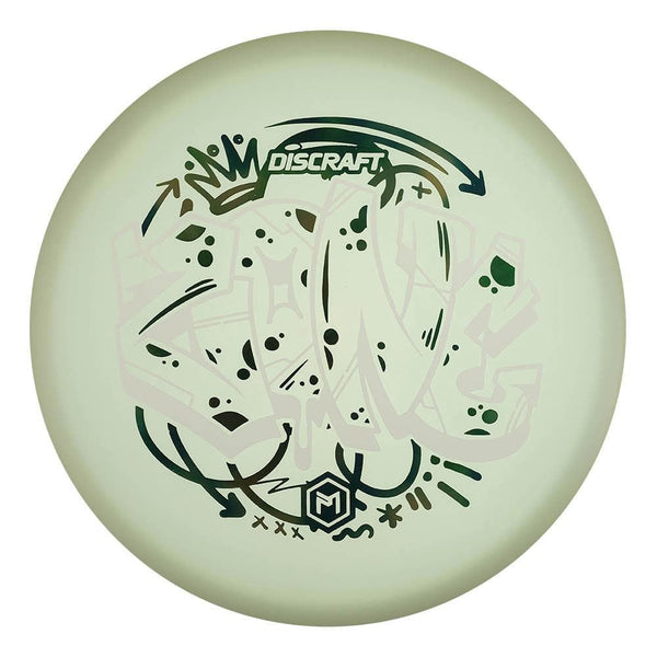 #15 UV Glo Blue (White Matte & Green Clouds) 173-174 Paul McBeth UV Z Glo 'Graffiti' Zone