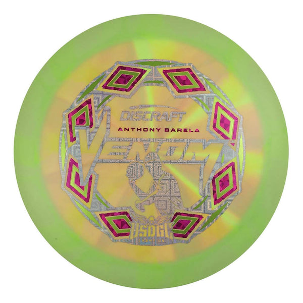 #44 (Circuit Board/Magenta Shatter/Pickle Metallic) 173-174 Anthony Barela Victory Edition ESP Swirl Venom