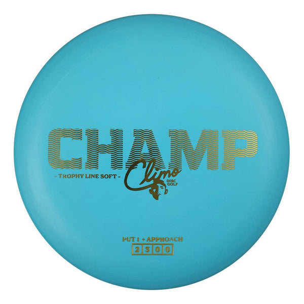 #10 Blue (Gold Metallic) 175-176 Climo Disc Golf Trophy Line Soft Champ