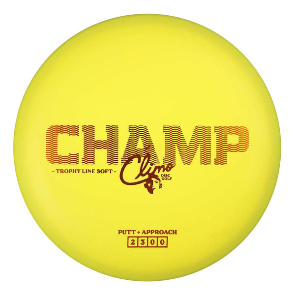 #8 Yellow (Orange Metallic) 173-174 Climo Disc Golf Trophy Line Soft Champ