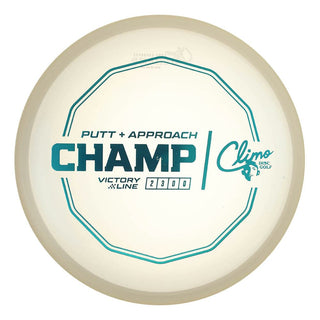 #8 Clear (Teal Metallic) 173-174 Climo Disc Golf Victory Line Champ