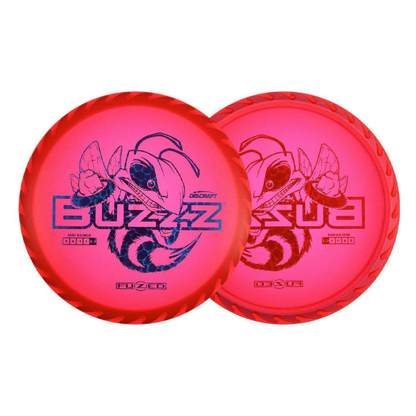 #22 Red/Pink (Blue Pebbles) 173-174 Fuzed Line Buzzz with Saw Pattern