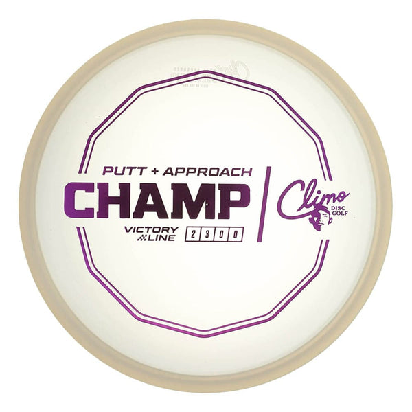 #7 Clear (Purple Metallic) 173-174 Climo Disc Golf Victory Line Champ