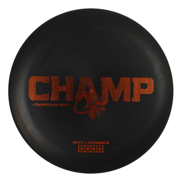 #2 Black (Orange Metallic) 173-174 Climo Disc Golf Trophy Line Soft Champ