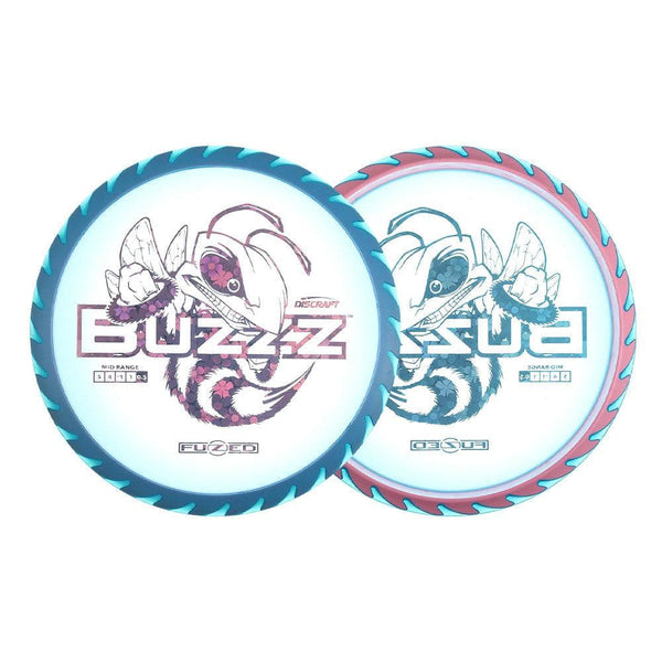 #33 Light Blue/Pink (Pink Flowers) 175-176 Fuzed Line Buzzz with Saw Pattern