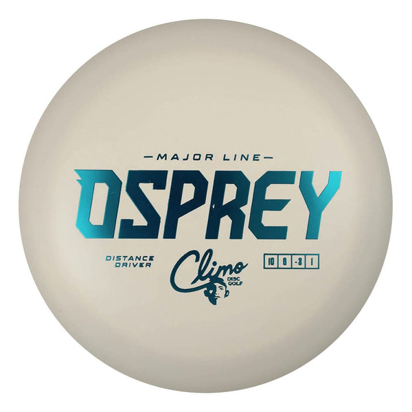 #8 White (Teal Metallic) 170-172 Climo Disc Golf Major Line Osprey