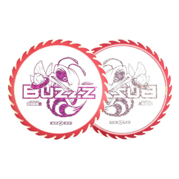 #40 Clear/Pink (Magenta Shatter) 175-176 Fuzed Line Buzzz with Saw Pattern