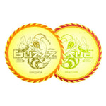 #46 Orange/Pink (Gold Shatter) 175-176 Fuzed Line Buzzz with Saw Pattern