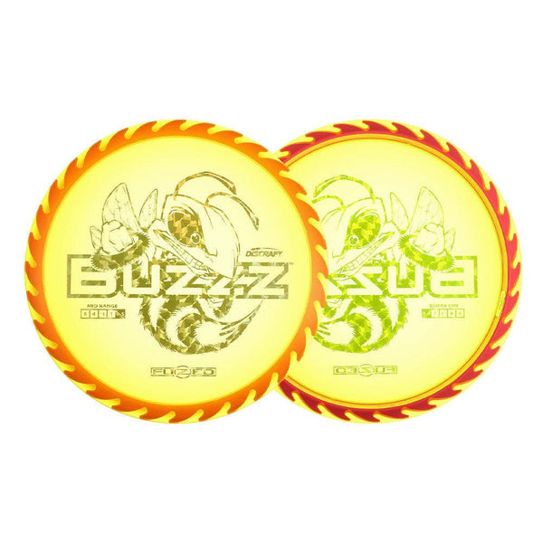 #46 Orange/Pink (Gold Shatter) 175-176 Fuzed Line Buzzz with Saw Pattern