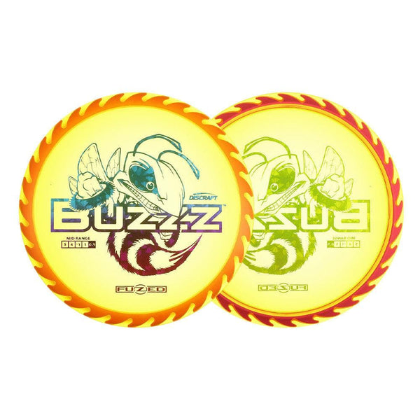 #48 Orange/Pink (Rainbow Shatter) 175-176 Fuzed Line Buzzz with Saw Pattern