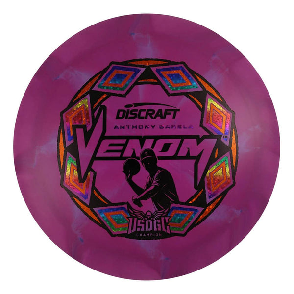 #5 (Black/RainbowSpark Stars/Orange Sparkle Stars) 170-172 Anthony Barela Victory Edition ESP Swirl Venom