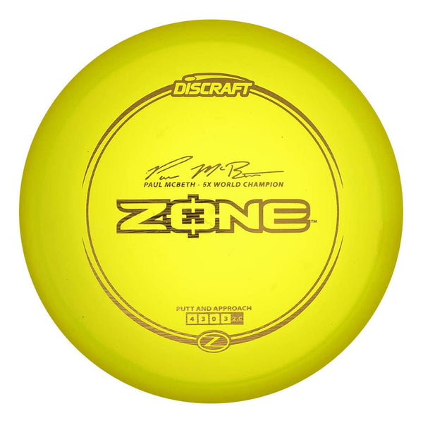 #18 Yellow (Wood Grain) 173-174 Paul McBeth 5x Z Zone