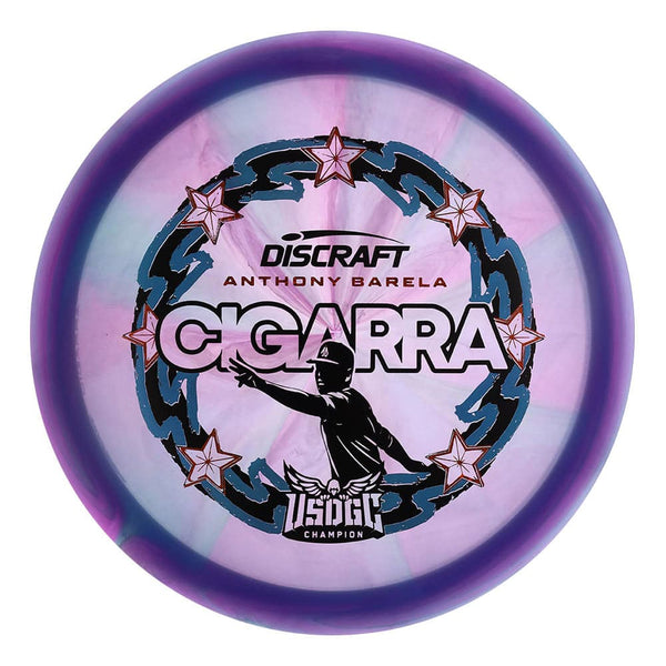 #18 (Black/Orange Sparkle Stars/Blue Light Holo) 170-172 Anthony Barela Victory Edition Z Swirl Cigarra