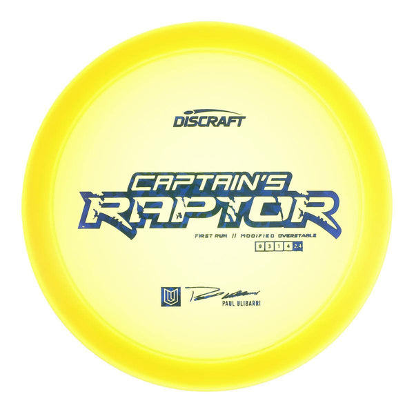 Orange-Yellow (Blue Dark Shatter) 173-174 First Run Captain's Raptor