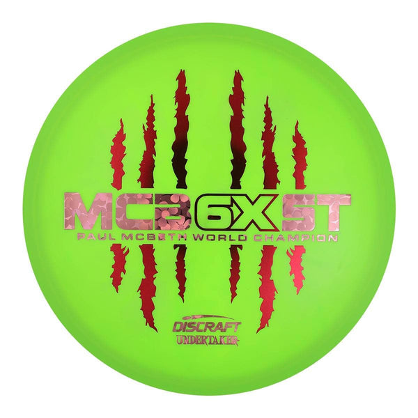 #34 (Red Metallic/Pink Flowers) 173-174 Paul McBeth 6x Claw ESP Undertaker