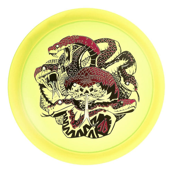 #10 Yellow (Magenta Metallic/Black/Silver Spiral) 170-172 Anthony Barela Tri Foil CryZtal Raptor