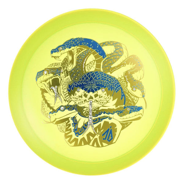 #37 Yellow (Blue Metallic/Gold Metallic/Silver Confetti) 173-174 Anthony Barela Tri Foil CryZtal Raptor
