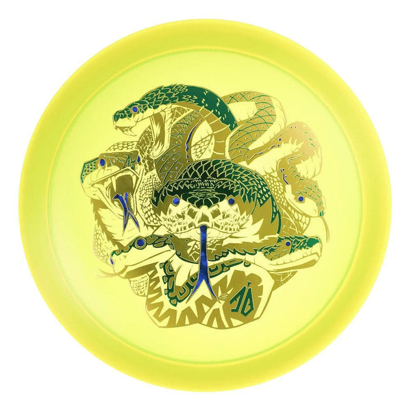 #39 Yellow (Green Metallic/Gold Metallic/Blue Dark Shatter) 173-174 Anthony Barela Tri Foil CryZtal Raptor