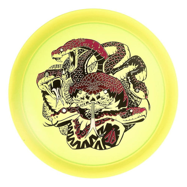 #41 Yellow (Magenta Metallic/Black/Silver Spiral) 173-174 Anthony Barela Tri Foil CryZtal Raptor