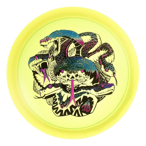 #46 Yellow (Winter Sunset/Black/Magenta Holo) 173-174 Anthony Barela Tri Foil CryZtal Raptor