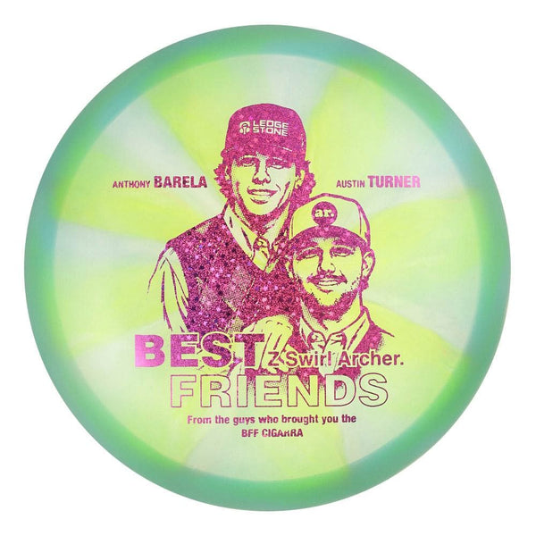 #123 EXACT DISC (Magenta Sparkle Stars) 175-176 BFF Z Swirl Archer (Anthony Barela & Austin Turner)