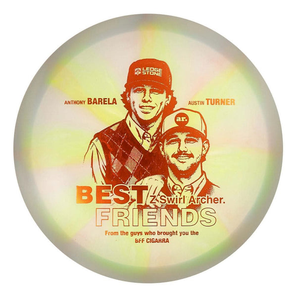 #139 EXACT DISC (Orange Metallic) 175-176 BFF Z Swirl Archer (Anthony Barela & Austin Turner)