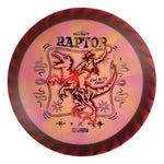 #100 Blue Rim (Red Linear Holo/Wonderbread) 173-174 Tour Championships Z Swirl Fuzed Raptor with Solid ESP Rim