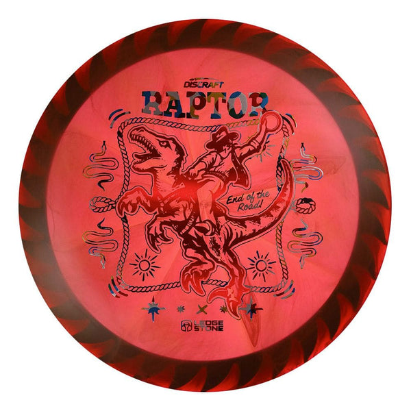#101 Blue Rim (Red Linear Holo/Wonderbread) 173-174 Tour Championships Z Swirl Fuzed Raptor with Solid ESP Rim