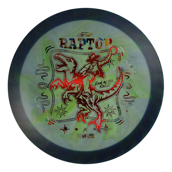 #102 Blue Rim (Red Linear Holo/Wonderbread) 173-174 Tour Championships Z Swirl Fuzed Raptor with Solid ESP Rim