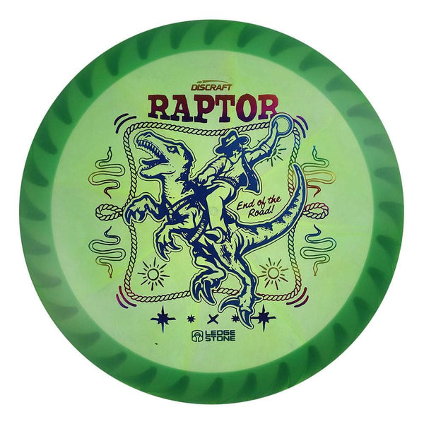 #107 White Rim (Blue Metallic/Rainbow) 173-174 Tour Championships Z Swirl Fuzed Raptor with Solid ESP Rim