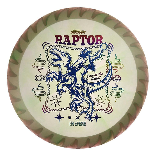 #109 White Rim (Blue Metallic/Rainbow) 173-174 Tour Championships Z Swirl Fuzed Raptor with Solid ESP Rim