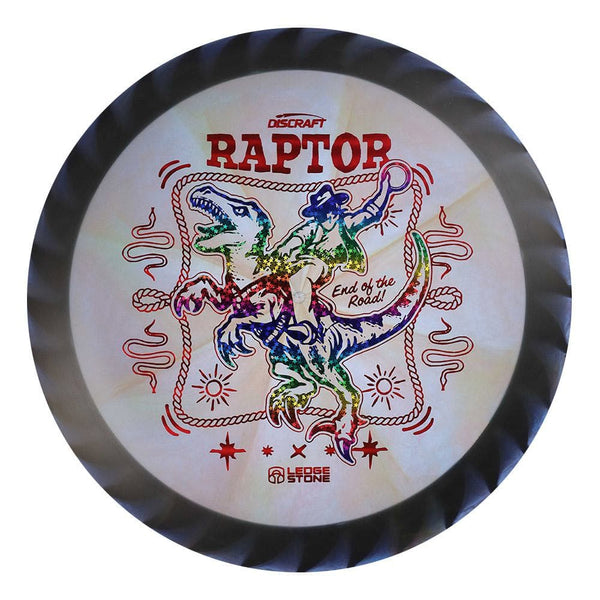 #41 Black Rim (Rainbow Sparkle Stars/Red Linear Holo) 173-174 Tour Championships Z Swirl Fuzed Raptor with Solid ESP Rim