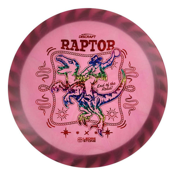 #42 Black Rim (Rainbow Sparkle Stars/Red Linear Holo) 173-174 Tour Championships Z Swirl Fuzed Raptor with Solid ESP Rim