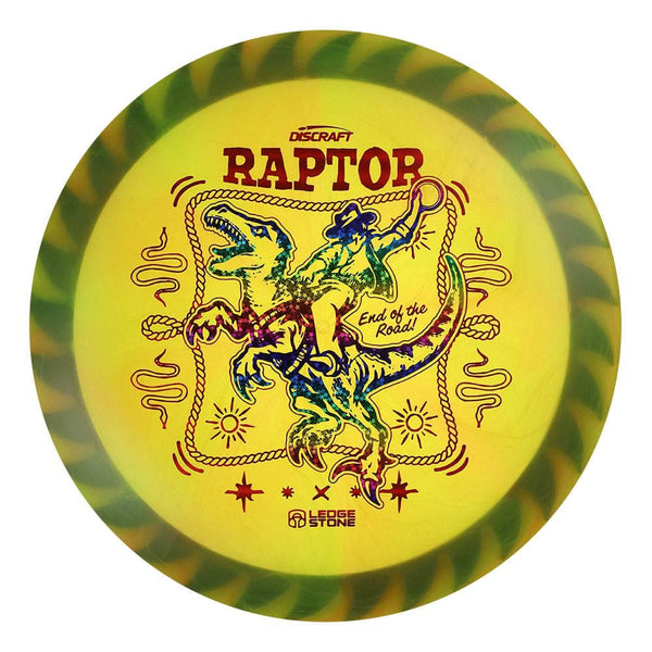 #43 Black Rim (Rainbow Sparkle Stars/Red Linear Holo) 173-174 Tour Championships Z Swirl Fuzed Raptor with Solid ESP Rim