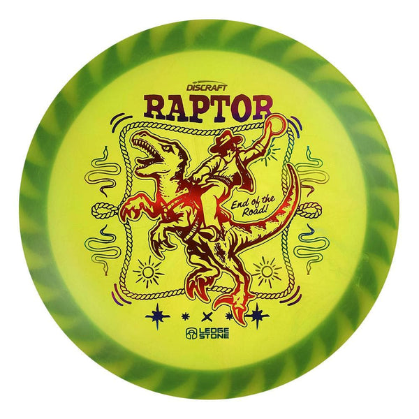 #4 Blue Rim (Red Linear Holo/Rainbow) 170-172 Tour Championships Z Swirl Fuzed Raptor with Solid ESP Rim