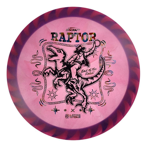 #70 Blue Rim (Black/Wonderbread) 173-174 Tour Championships Z Swirl Fuzed Raptor with Solid ESP Rim