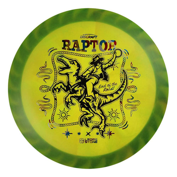 #72 Blue Rim (Black/Wonderbread) 173-174 Tour Championships Z Swirl Fuzed Raptor with Solid ESP Rim
