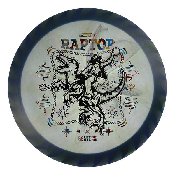 #74 Blue Rim (Black/Wonderbread) 173-174 Tour Championships Z Swirl Fuzed Raptor with Solid ESP Rim