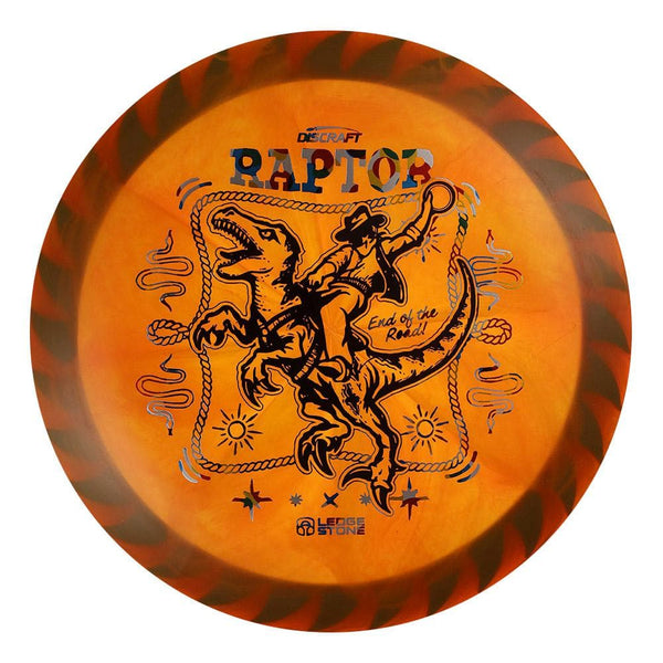 #75 Blue Rim (Black/Wonderbread) 173-174 Tour Championships Z Swirl Fuzed Raptor with Solid ESP Rim