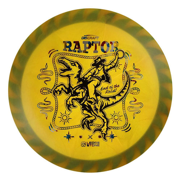 #77 Blue Rim (Black/Wonderbread) 173-174 Tour Championships Z Swirl Fuzed Raptor with Solid ESP Rim