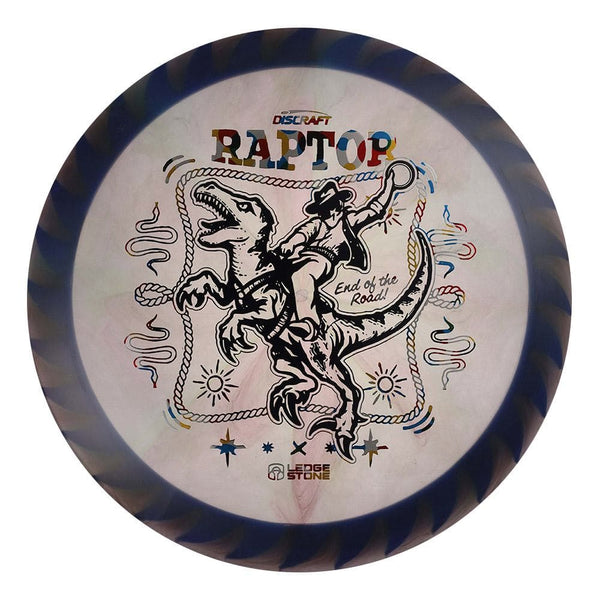 #83 Blue Rim (Black/Wonderbread) 173-174 Tour Championships Z Swirl Fuzed Raptor with Solid ESP Rim