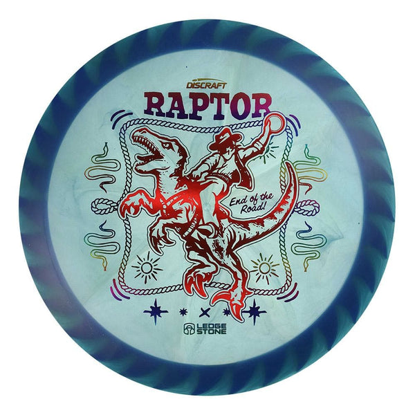 #86 Blue Rim (Red Linear Holo/Rainbow) 173-174 Tour Championships Z Swirl Fuzed Raptor with Solid ESP Rim