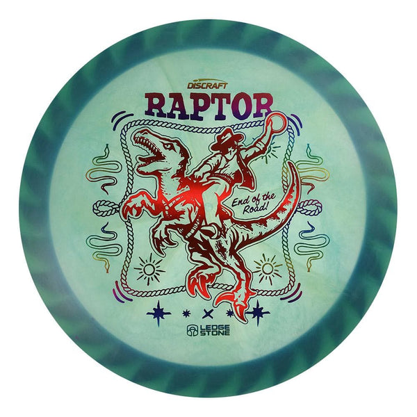 #90 Blue Rim (Red Linear Holo/Rainbow) 173-174 Tour Championships Z Swirl Fuzed Raptor with Solid ESP Rim