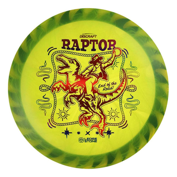 #92 Blue Rim (Red Linear Holo/Rainbow) 173-174 Tour Championships Z Swirl Fuzed Raptor with Solid ESP Rim